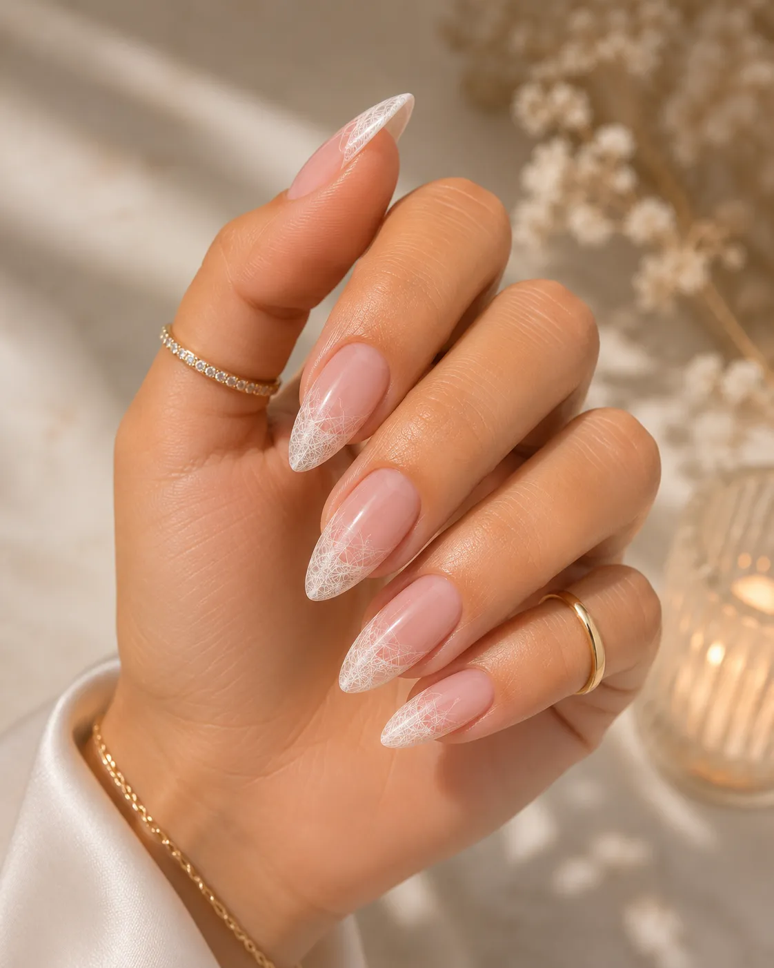 Sugar spun French manicure.